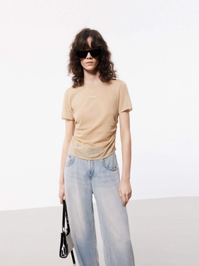 Sporty Vibe Flattering Design Cotton Blend Lightweight T-shirt