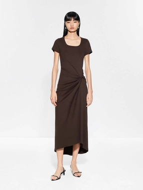 Perfect Layer Square Collar Pleated Dress