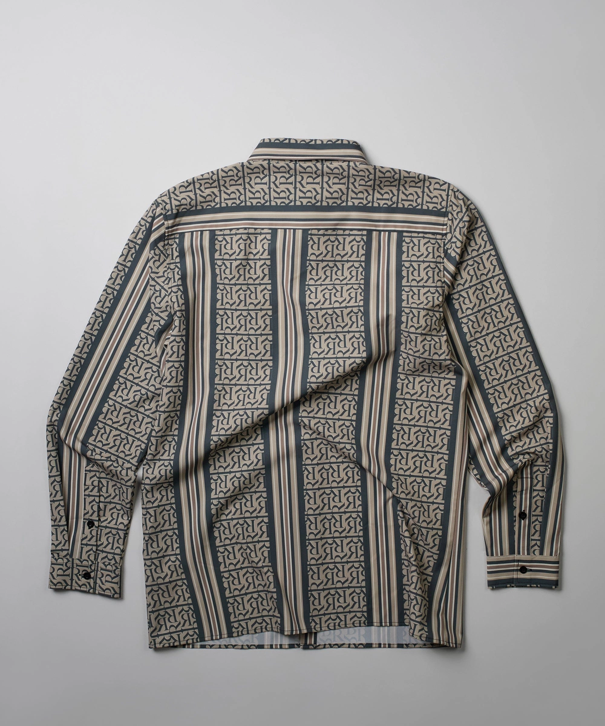Fade Resistant Treatment Loose Sweater Monogram Long Sleeve Woven Shirt