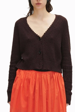 Olia Cardigan In Chocolate Versatile Style