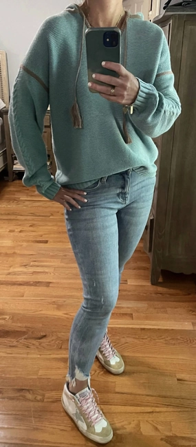 Chilly Days Wear Knit Fit Stewart Sweater In Lagoon