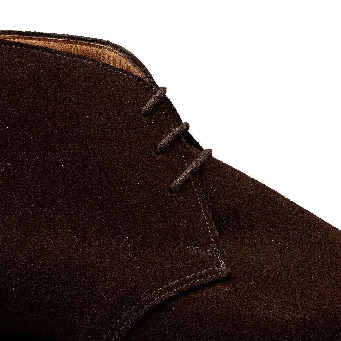 Chiltern Dark Brown Suede Bold Red