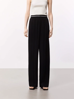 Straight Contrast Waist Pants Fit Freedom Adaptive Fit