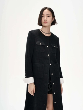 Straight Cut Tweed Dress Easy Draping