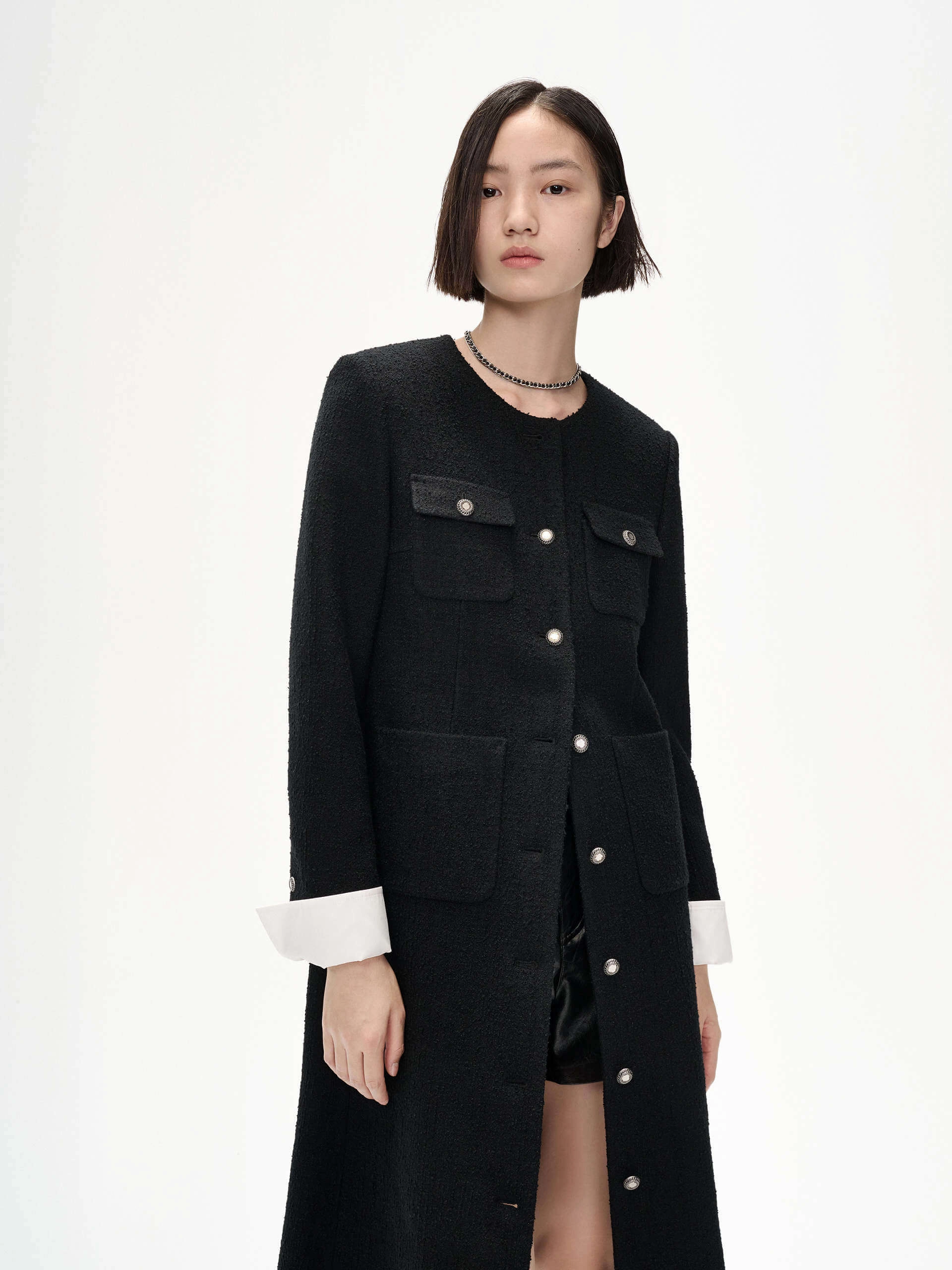 Straight Cut Tweed Dress Autumn Mood