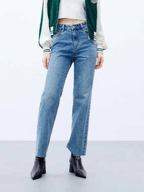 Straight Leg Ankle Jeans Secure Closure System