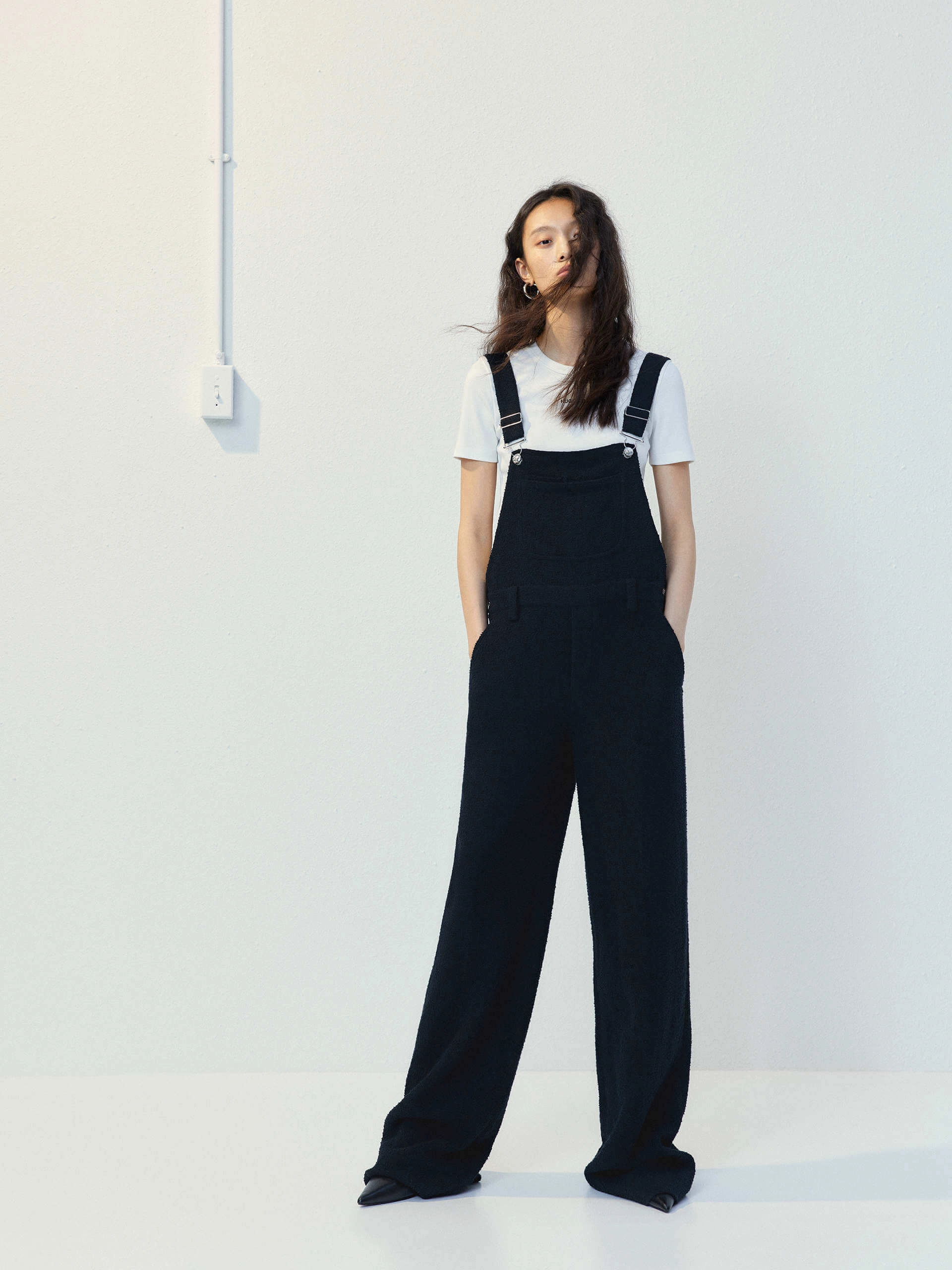 Casual Fit Design Move Freely Straight Leg Textured Jumpsuit