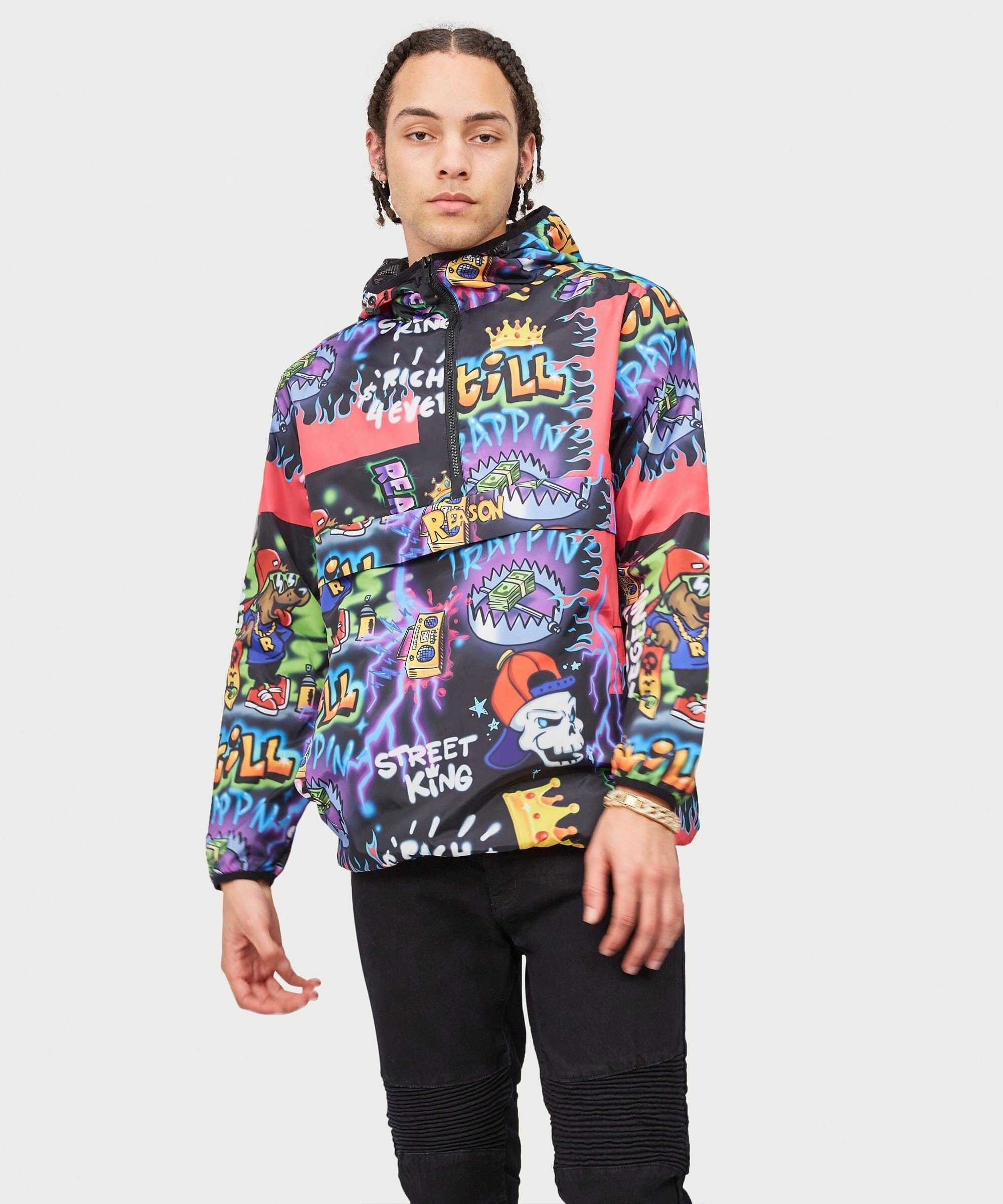 Street King Half-Zip Pullover Anorak OdorResistantFinish