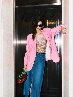 Oversized Tailored Blazer Compression Resistant Insulation