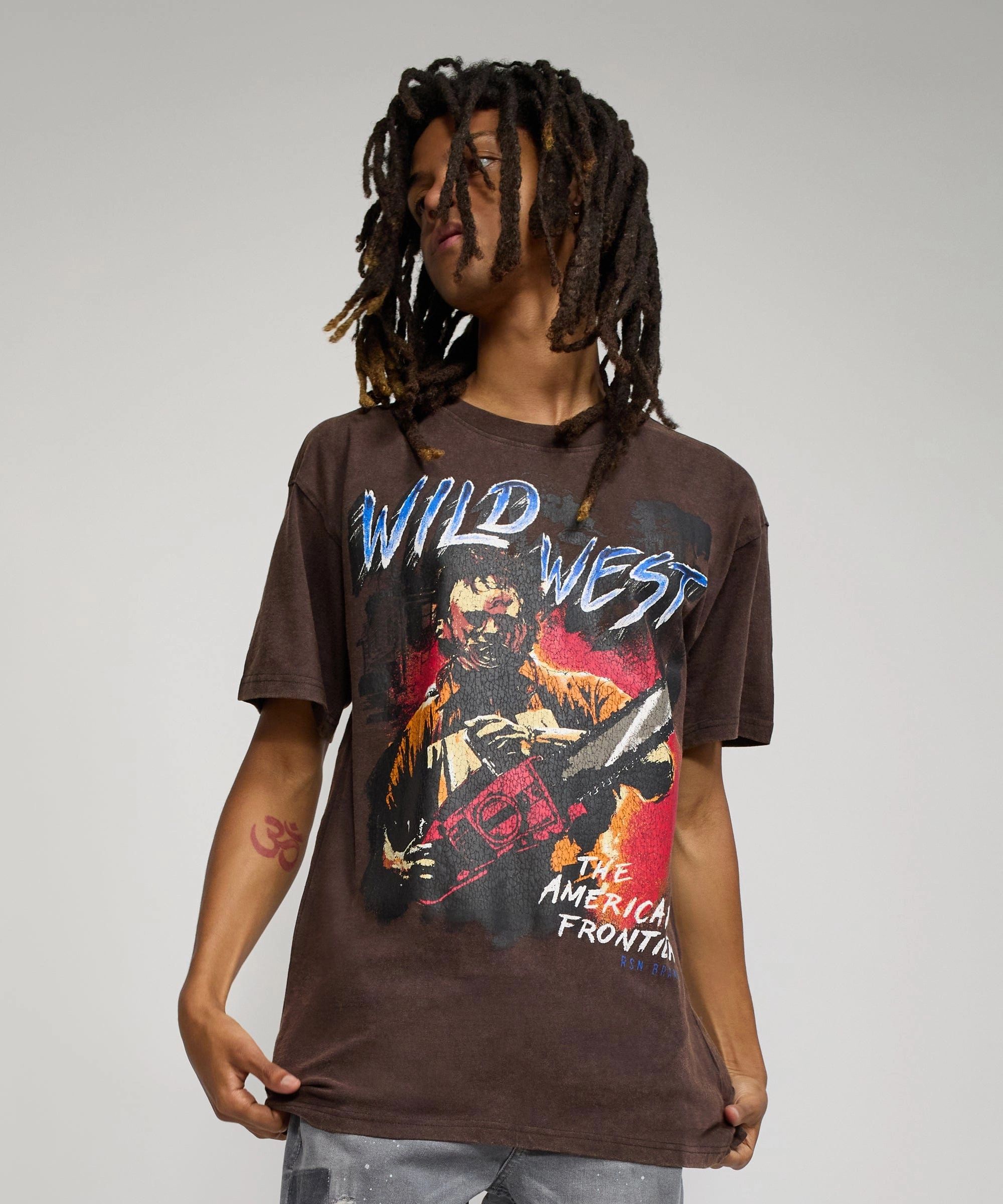 Wild West Short Sleeve Tee - Brown LowProfileDesign