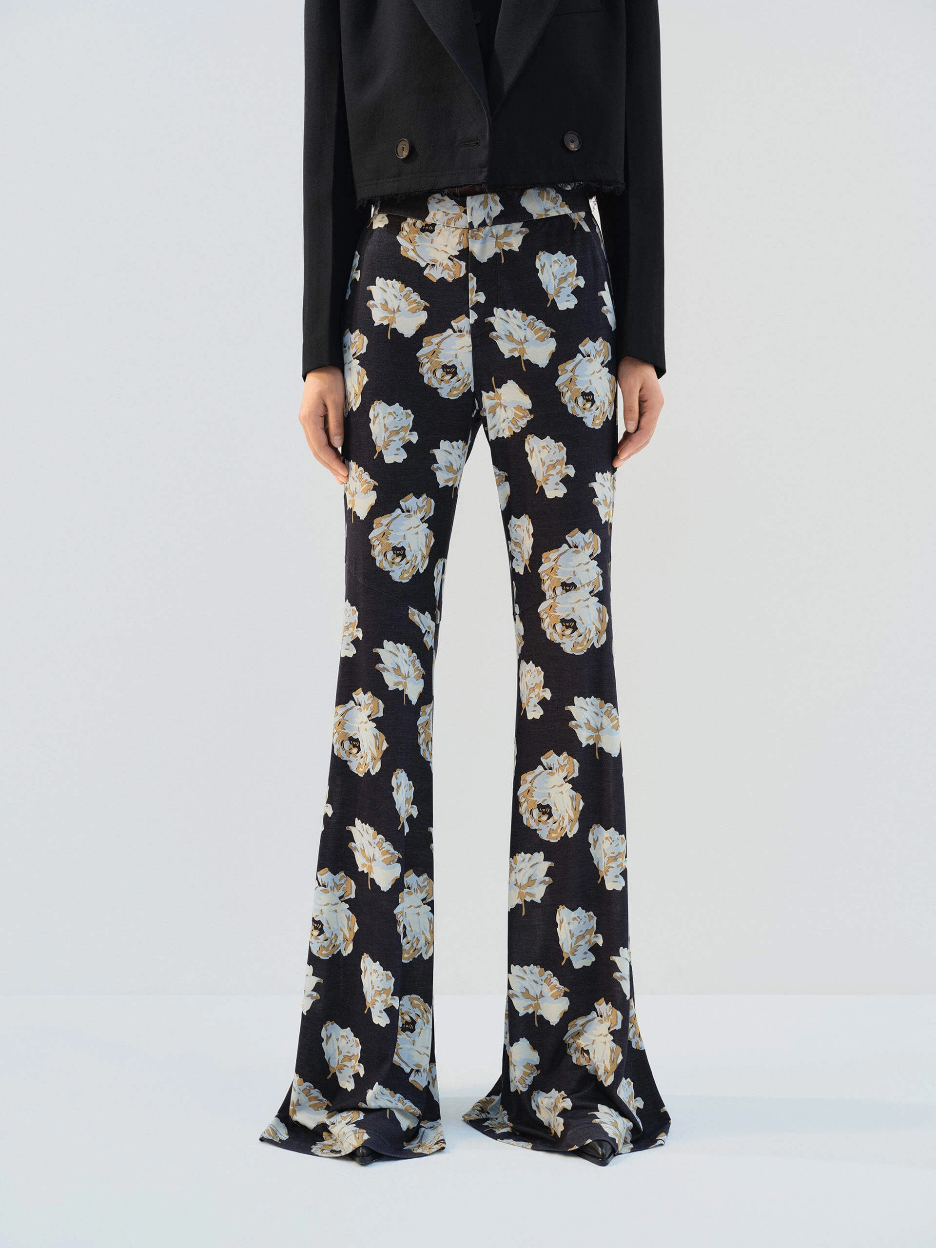 Adaptable Style Wide fit Floral Printed Flared Pants