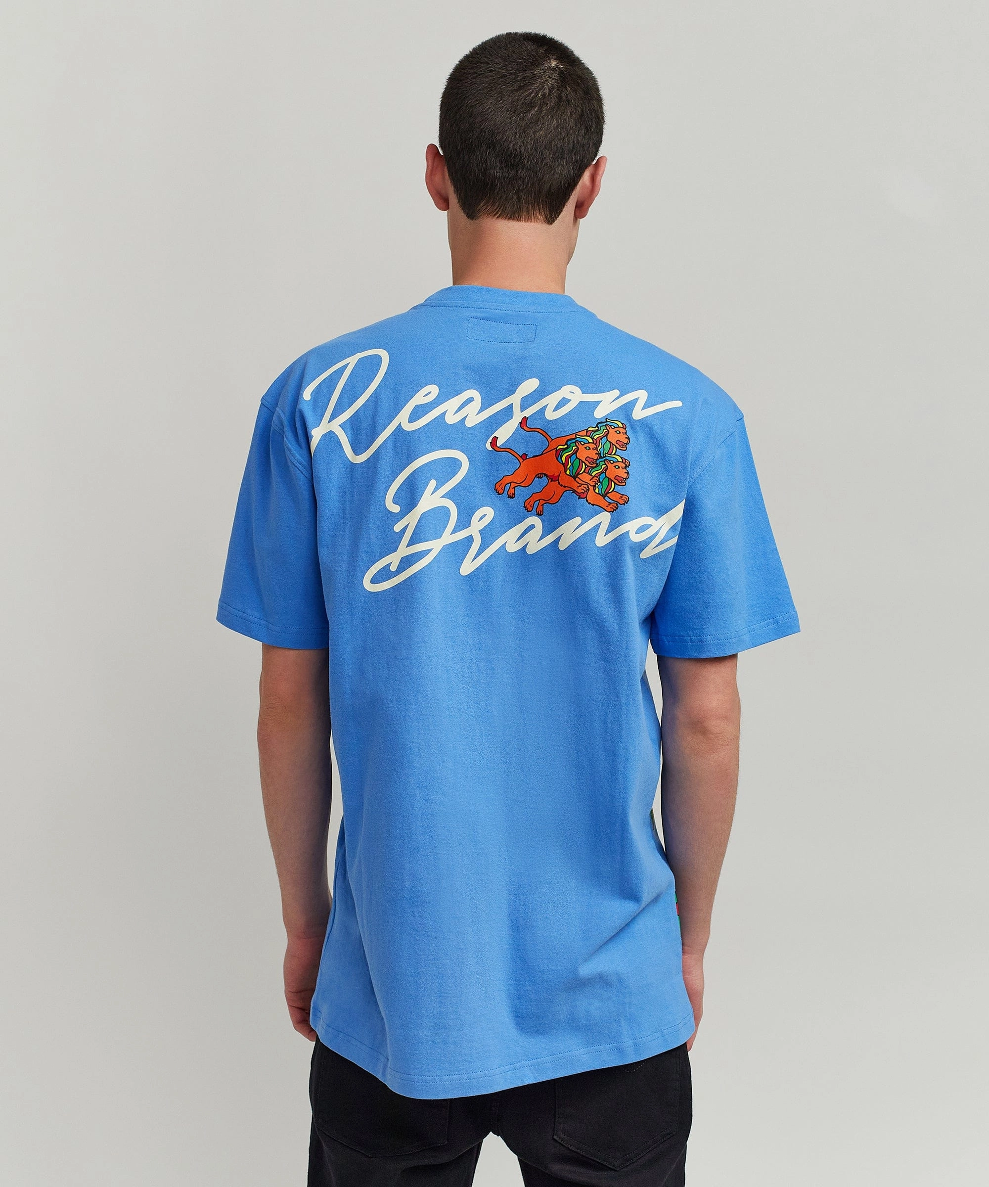 Heart Broken Short Sleeve Tee - Blue Shrinkage Prevention Treatment Stretch Knit Fabric