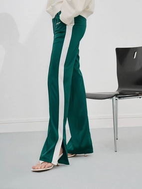 Contrast Elastic Casual Trousers Trendy Style Chic Design Wear
