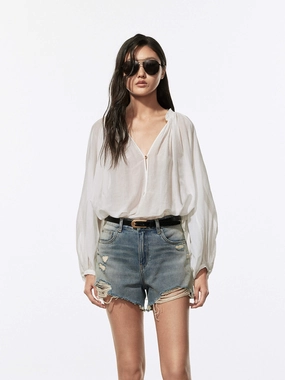 Soft Cotton Silk Blouse All-Purpose