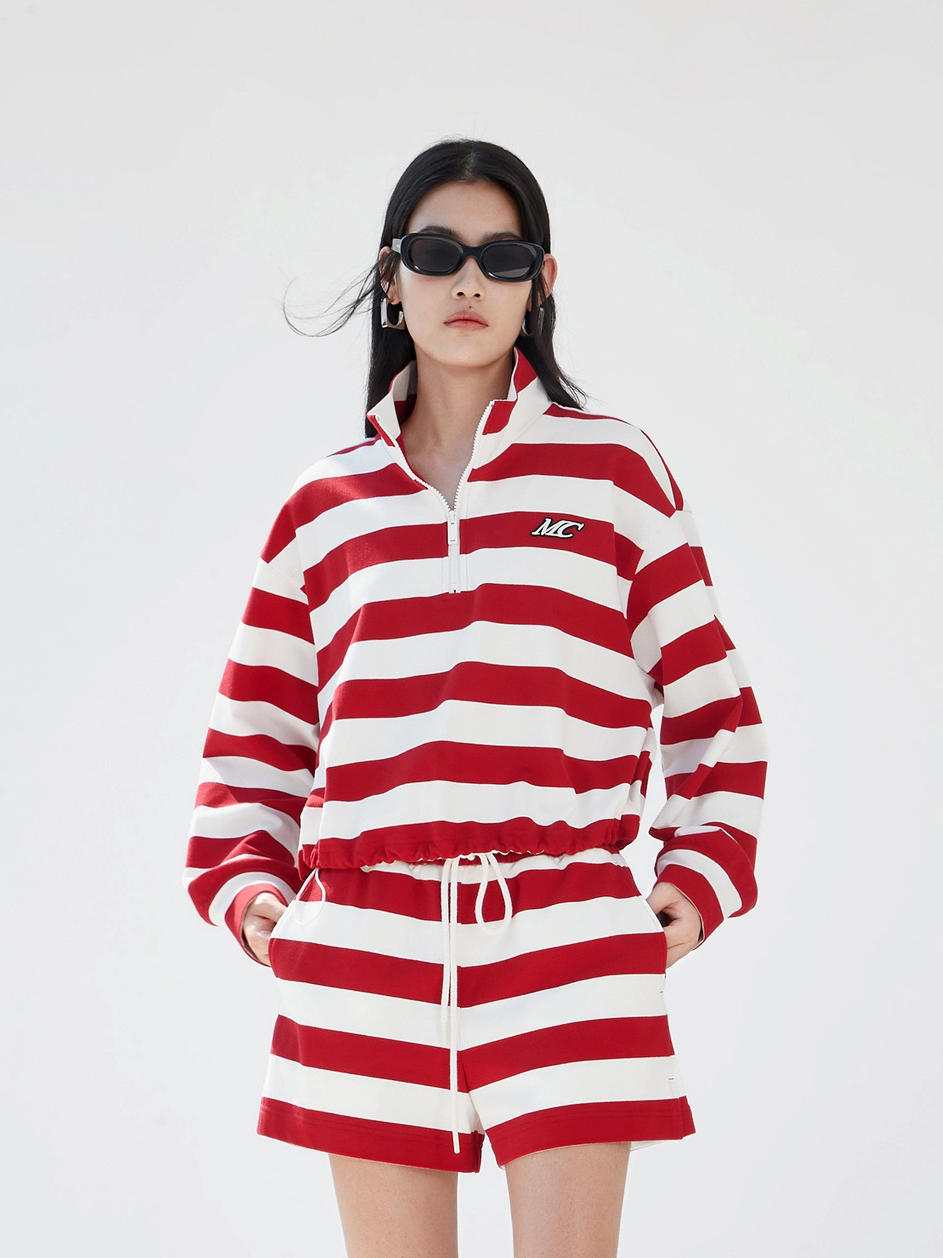 Striped Logo Cotton Top Reinforced Shoulder