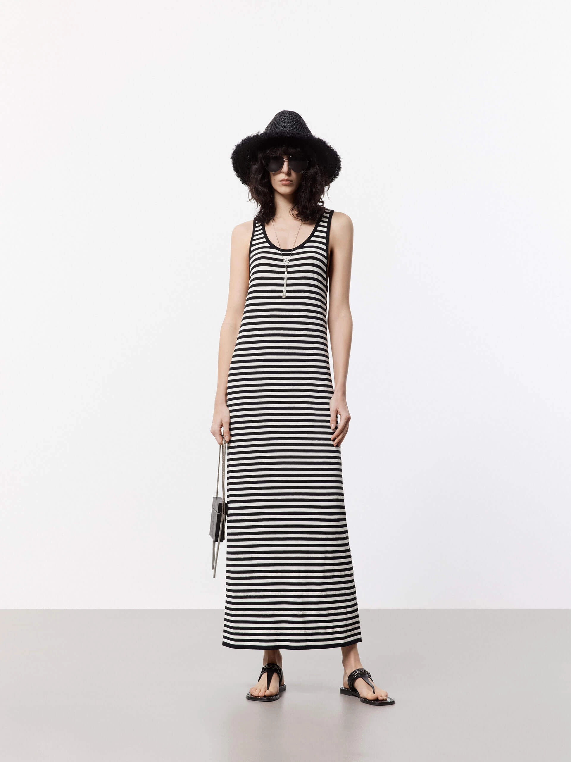 Striped Maxi Tank Dress Perfect Mood