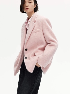 Structured Mohair Brushed Blazer Breezy Layer Option Heat Retention Lining