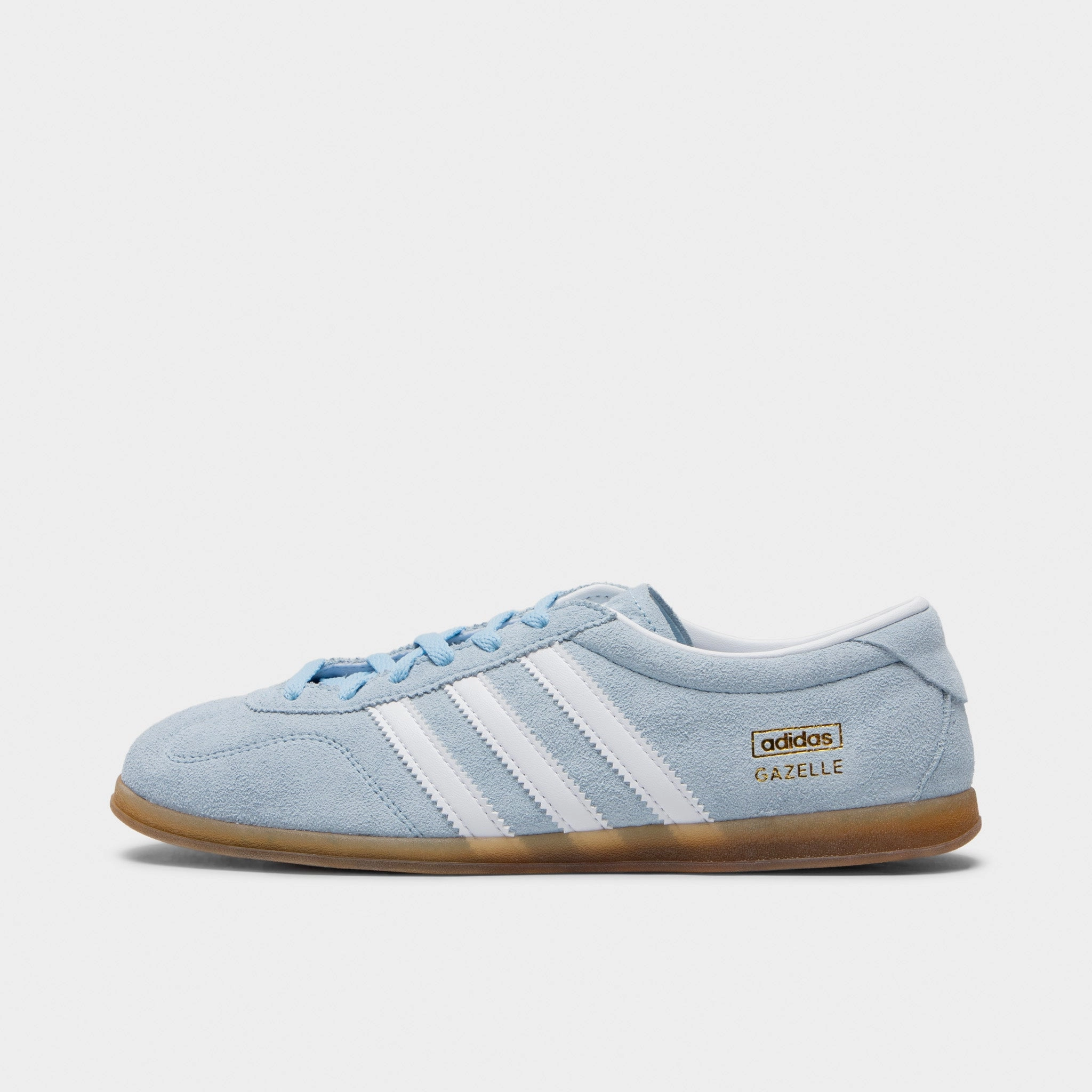adidas Originals Women's Gazelle Lo Pro Clear Sky / White - Gum Cushioned Ankle Support Foot Cushion