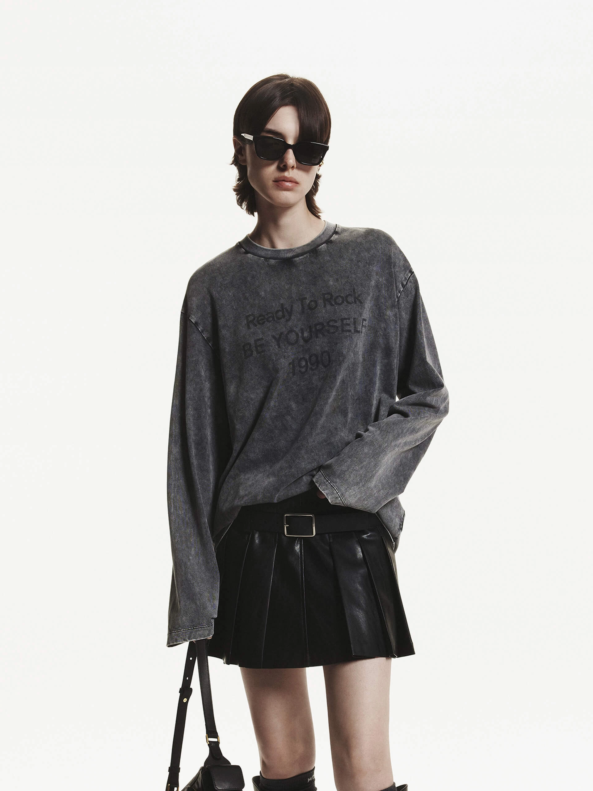 Layering Must-Have Letter Print Vintage T-shirt