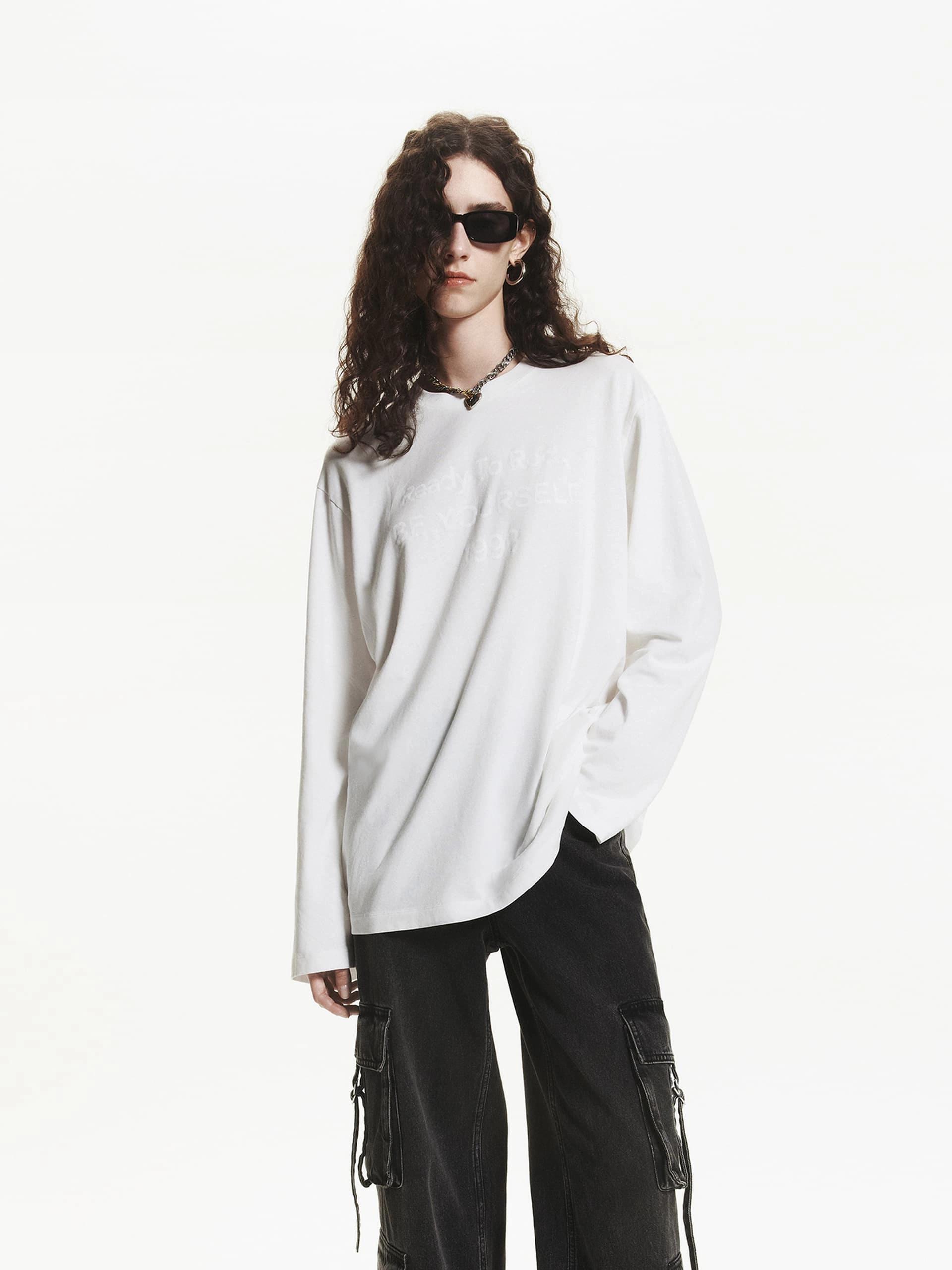 Letter Print Vintage T-shirt Daily Favorite Comfy Fit