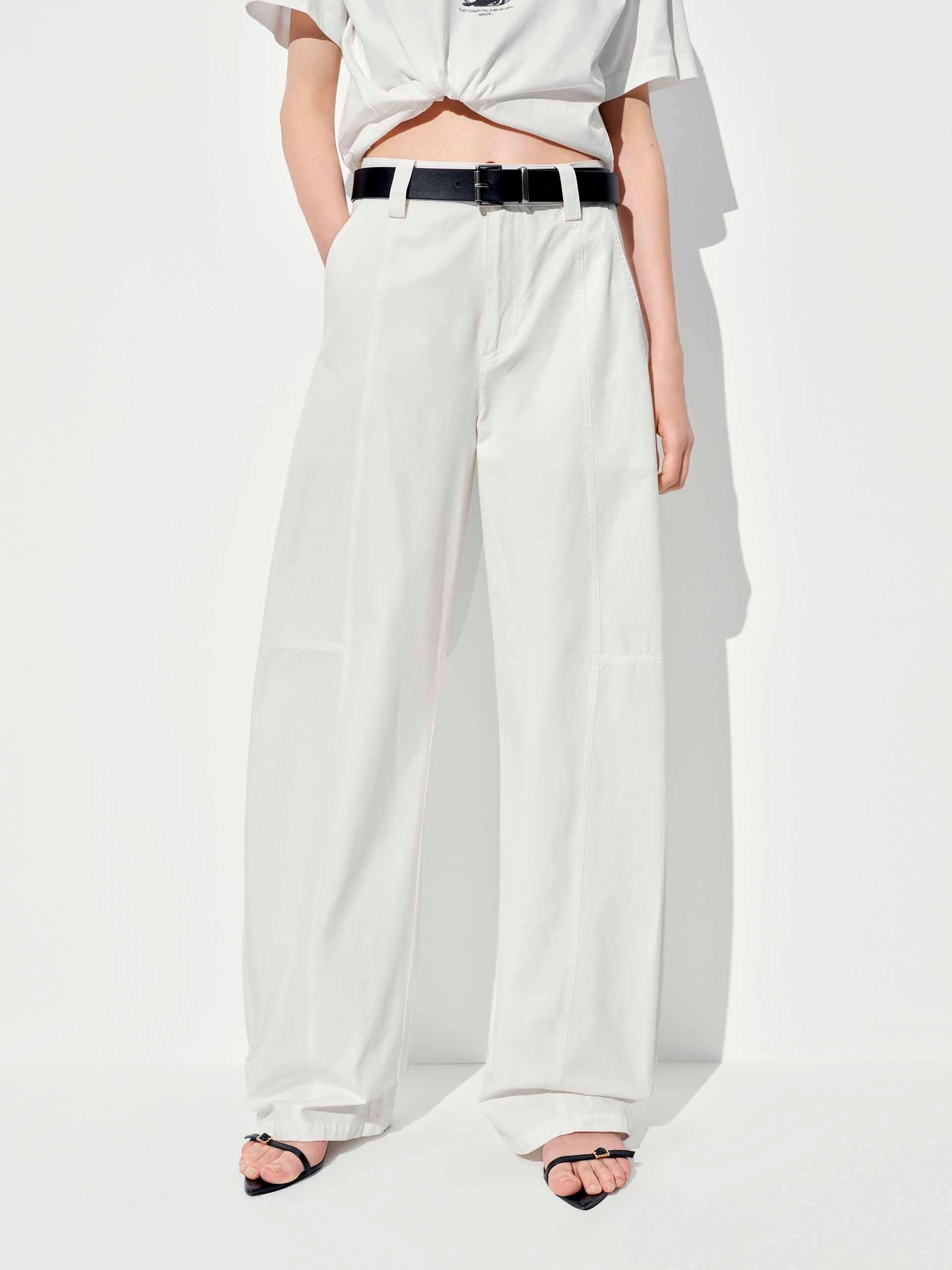 Layer Ready Cotton Barrel Leg Trousers