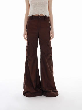 Relaxed Vibe Cargo Style Flared Pants