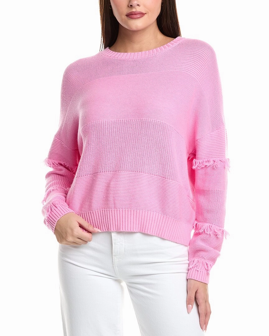 WISPR Boho Fringe Victory Silk-Blend Sweater Comfy Knit Look