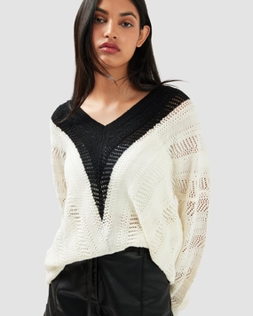 Versatile Style This Moment Oversized V Neck Knit