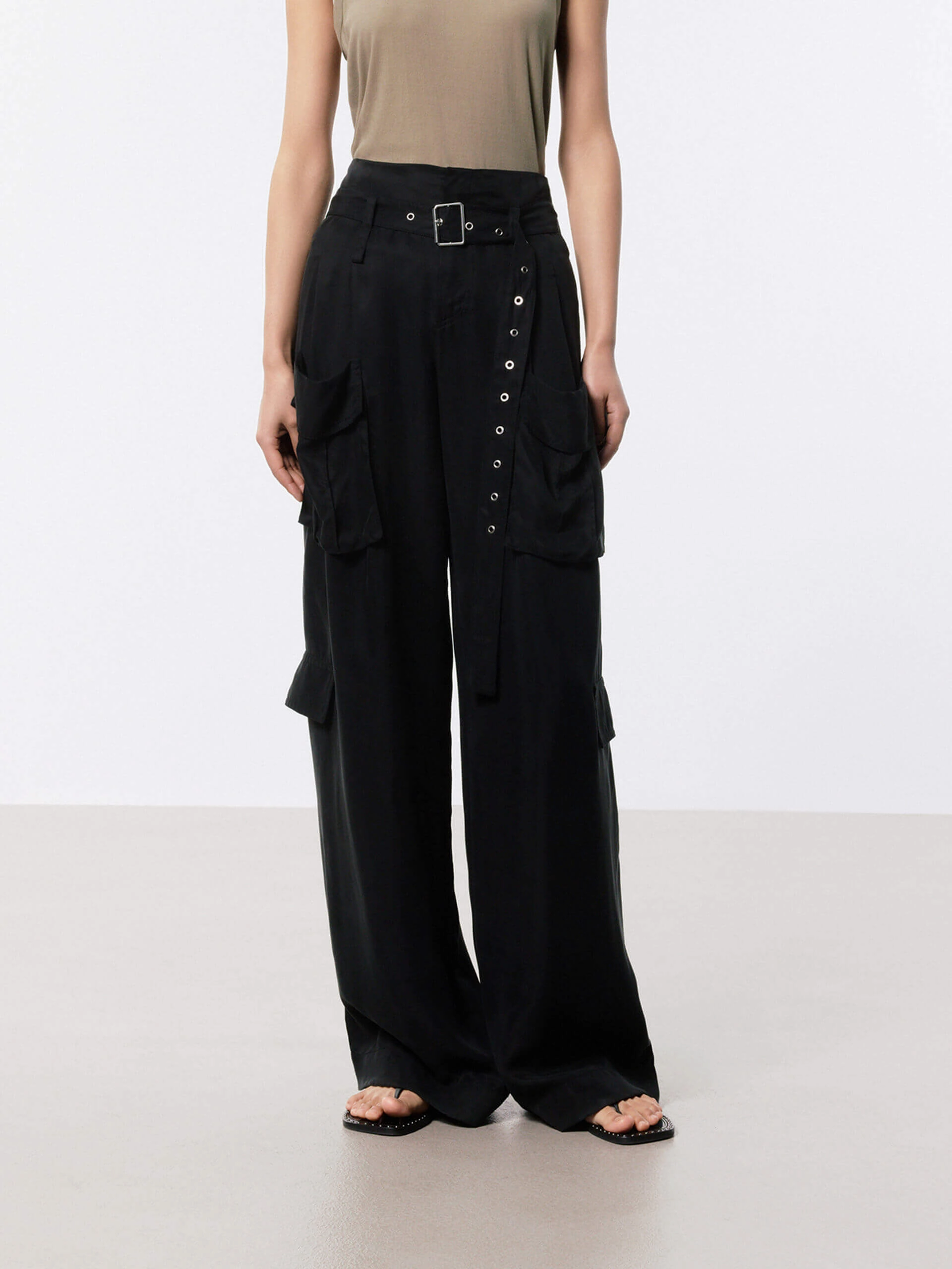 Core Ease Wide Leg Cargo Pants