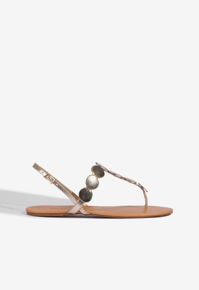 Stylish Cushion Acacia Gold Leather Sandal
