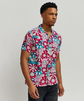 Sunflower Allover Print Short Sleeve Shirt Architectural Tailoring