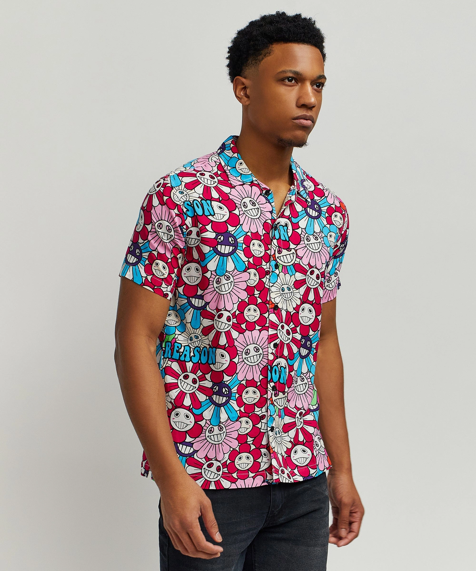 Sunflower Allover Print Short Sleeve Shirt Architectural Tailoring