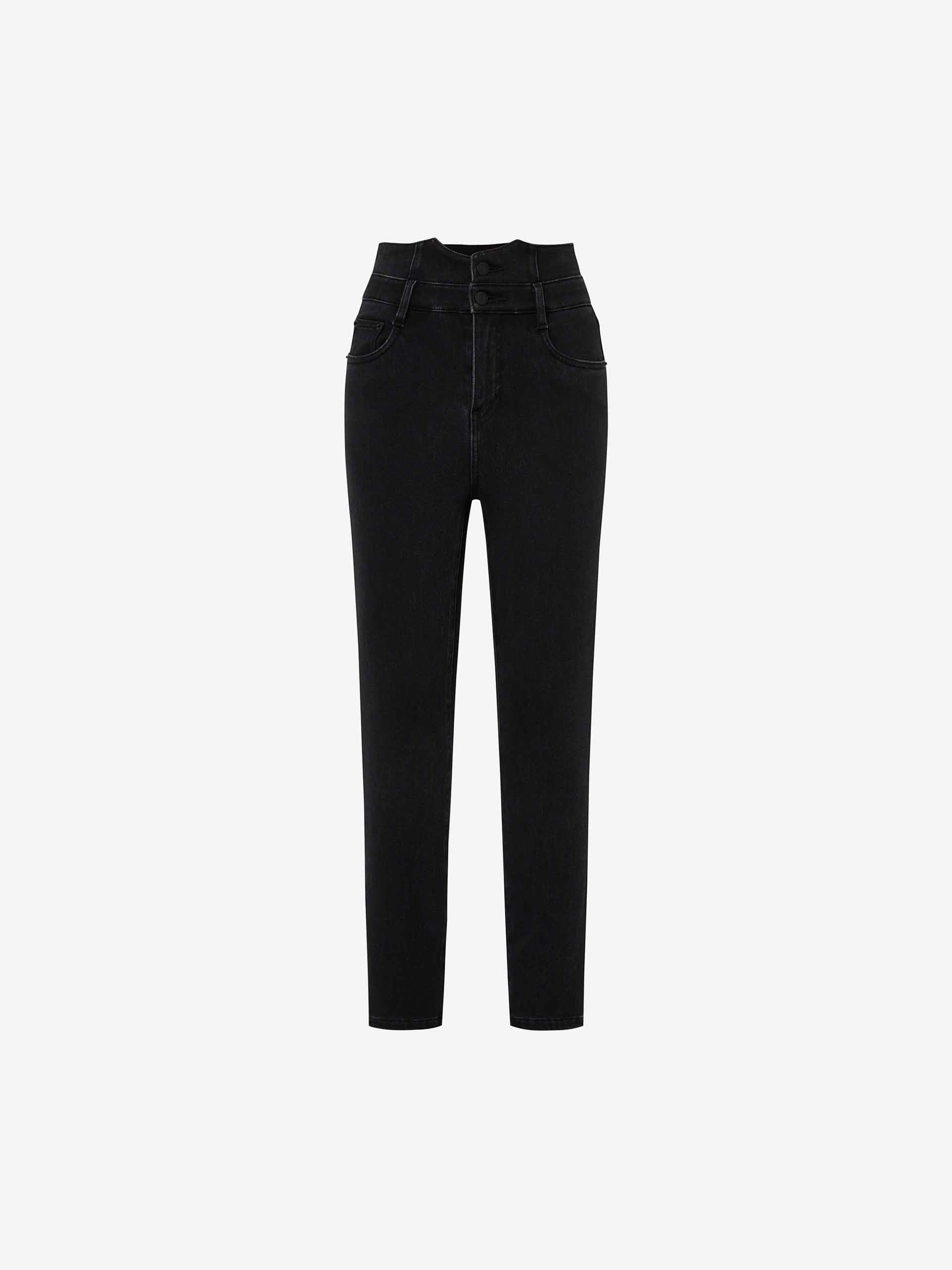 Super High Rise Skinny Jeans Durable Minimalist Style Party Look Daily Function