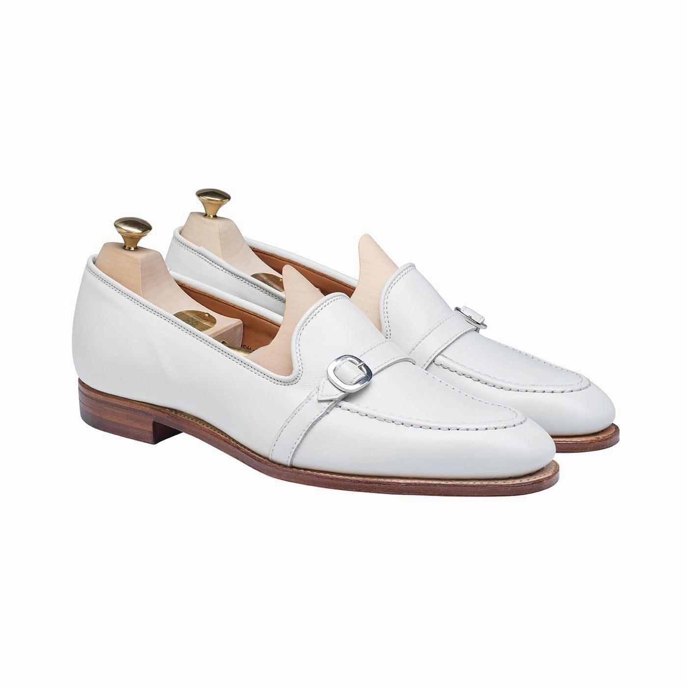 Tessa White Calf Comfort Heel Dynamic Feel