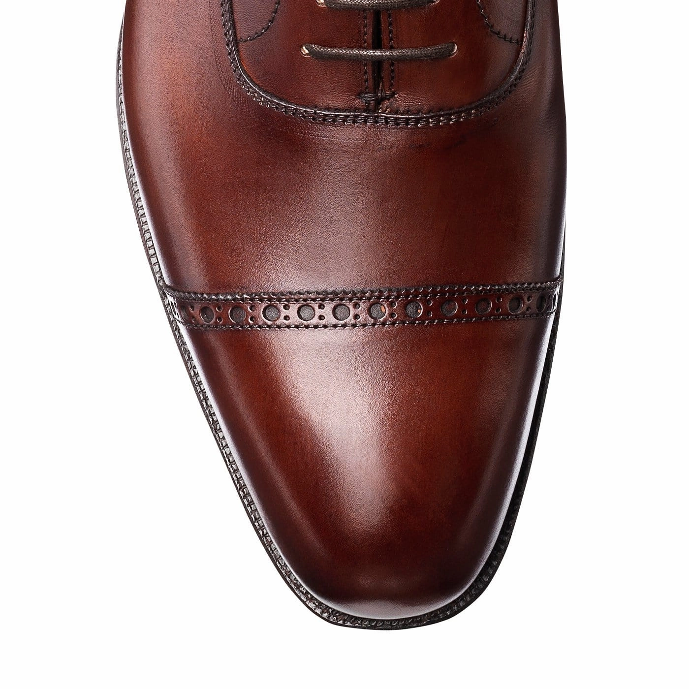 Belgrave Chestnut Antique Calf Polished Look Working Professional Rich Brown Oxfords