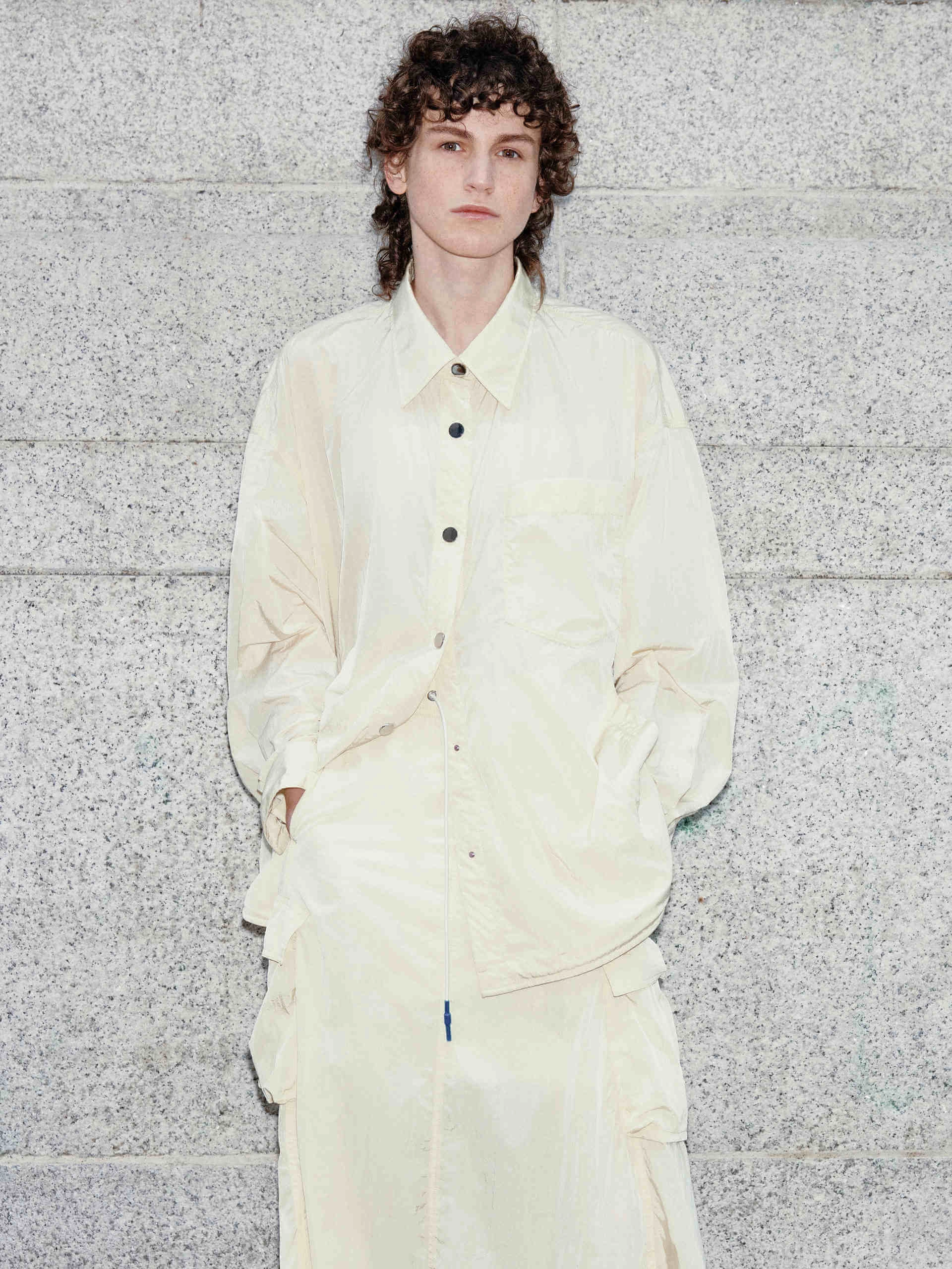 Button Closure Shirt Jacket DurableStitching Reinforced Seams