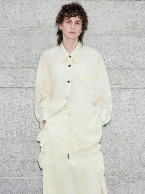Button Closure Shirt Jacket Classic Casual Look