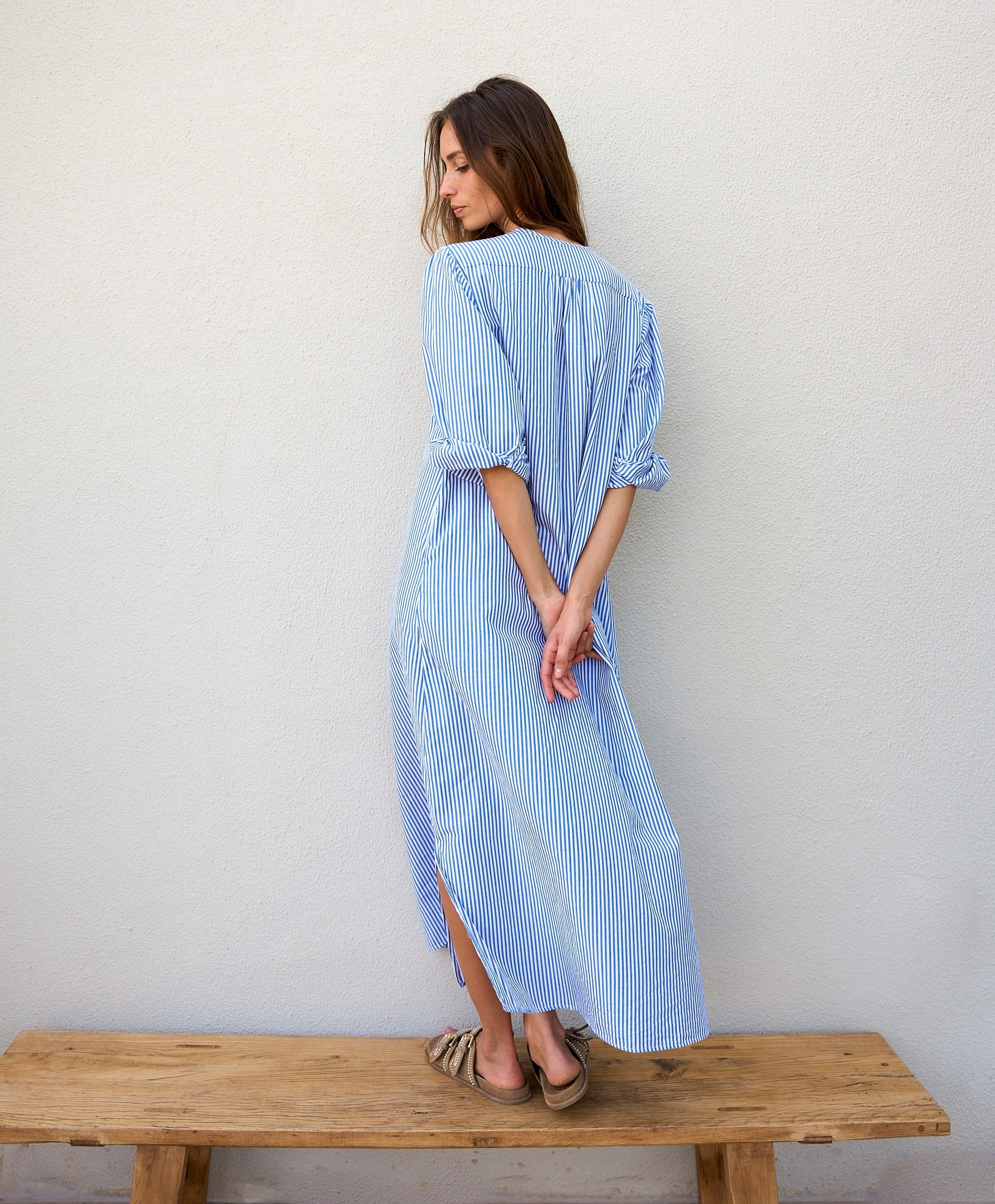 Susannah Shirt Dress Minimal Detail Relax Draping