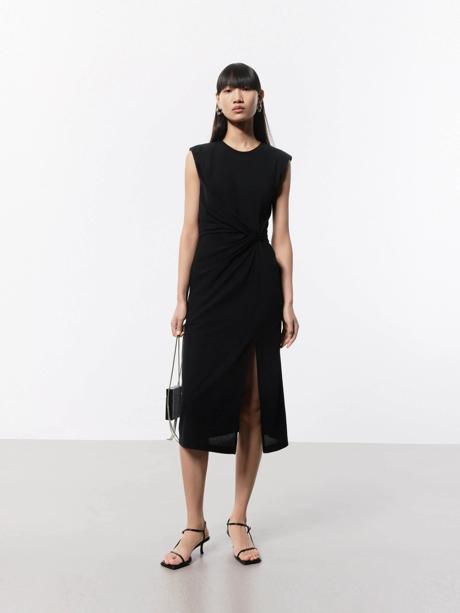 Twist Detail Midi Dress Photo Glow