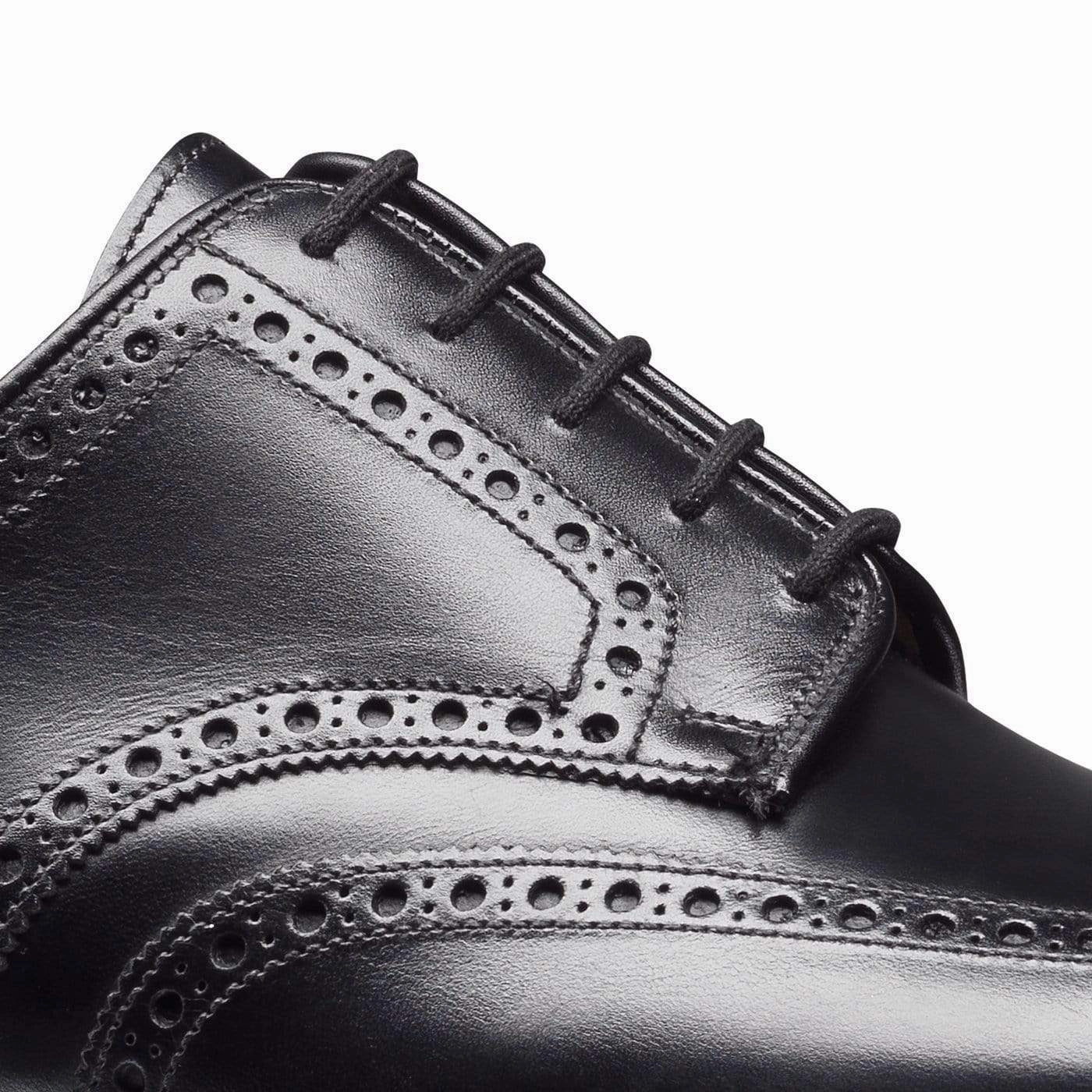 Leather Comfort Fit Smart Fit Shoes Swansea Black Calf