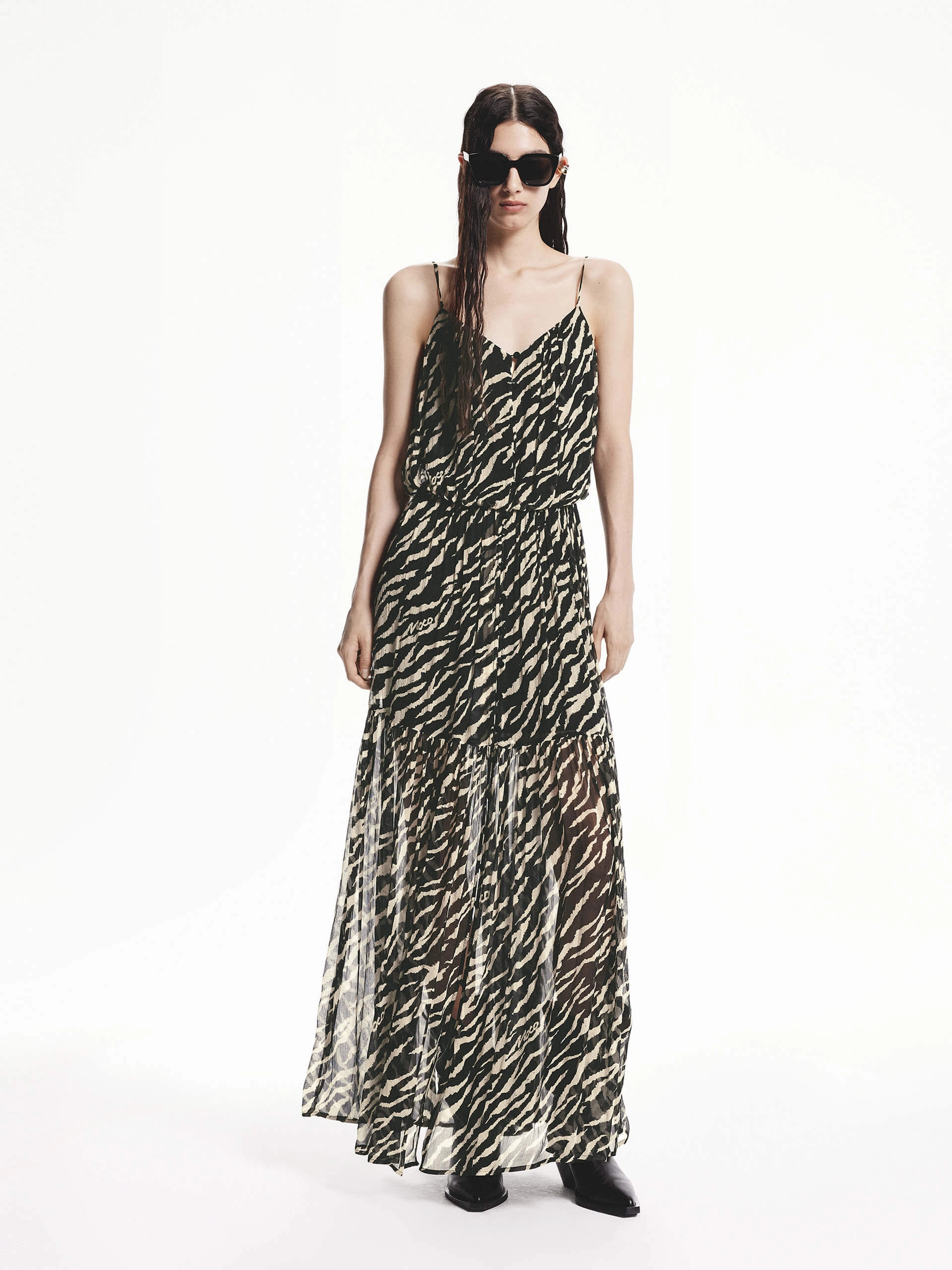 Maxi Tiger Print Cami Dress Timeless Edge