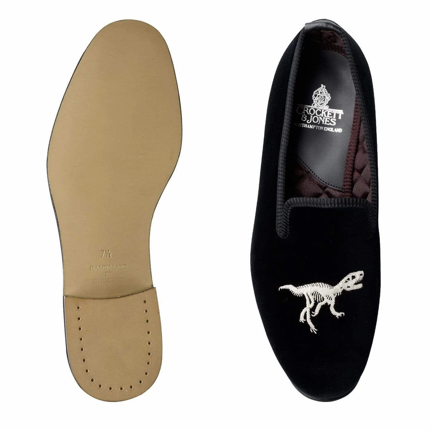 Slip Off Simple Step-On T-Rex Black Velvet