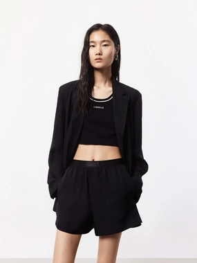 Light Travel Piece Thermoplastic Elastomer Trim The Relaxed Satin Blazer