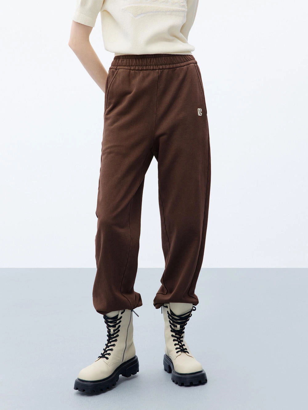 Elastic Detail Sweatpants Casual Comfort Wear