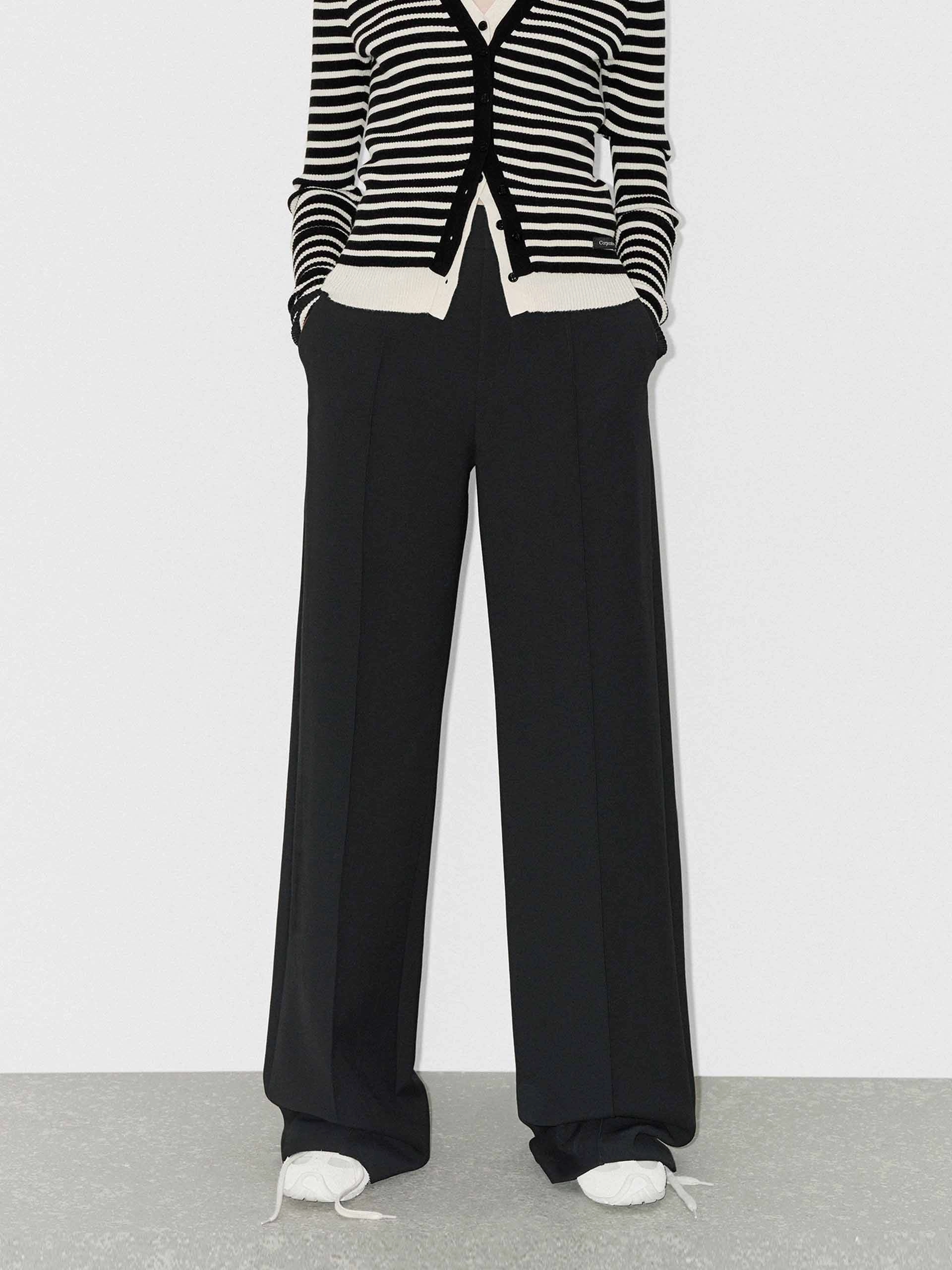 Wool Blend Tailored Twill Pants Smart Wear hypoallergenic