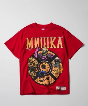 High Neckline Mishka Characters Short Sleeve Tee - Red
