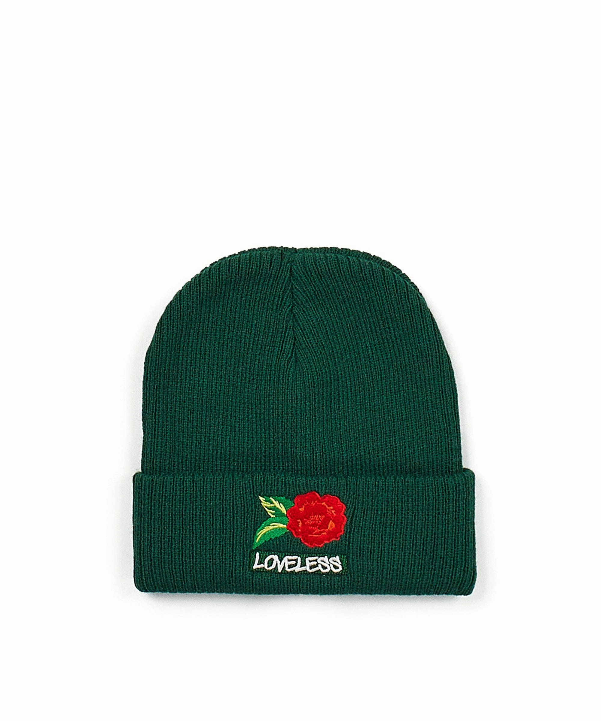 Winter Wardrobe Basic Wardrobe Roses Beanie - Green