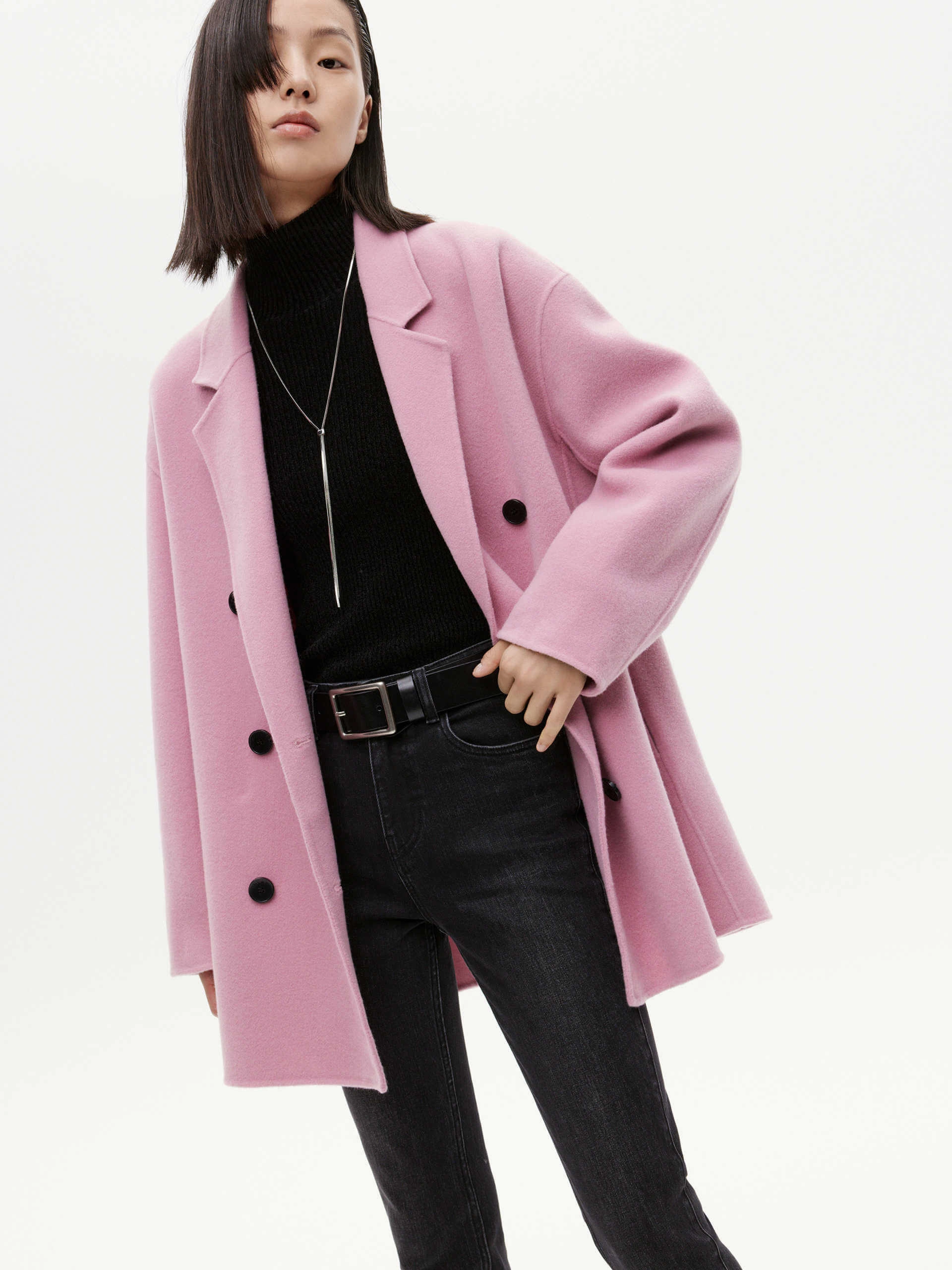 Double Faced Wool Coat Flatlock Seam Construction
