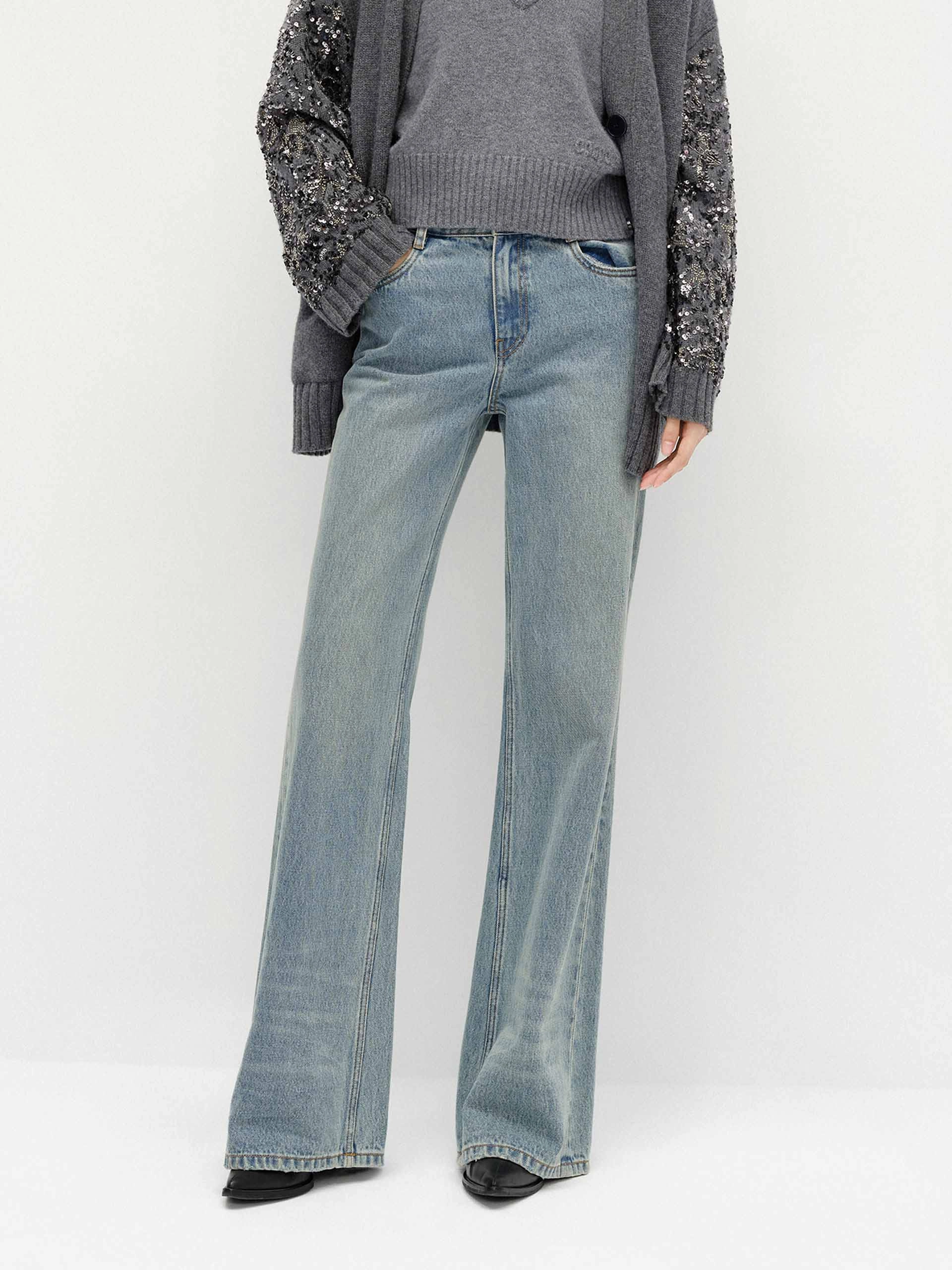 Go Out Style Full Length Cotton Jeans