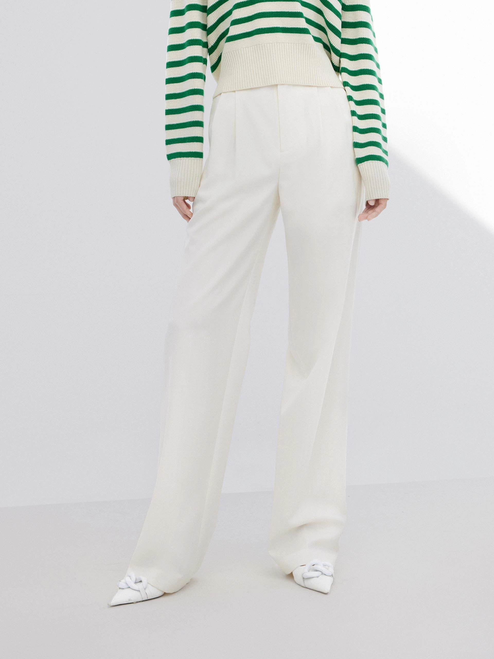 Abrasion Resistant Material Tailored Straight Suit Pants